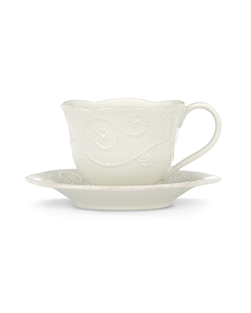 Lenox French Perle White Cup And Saucer