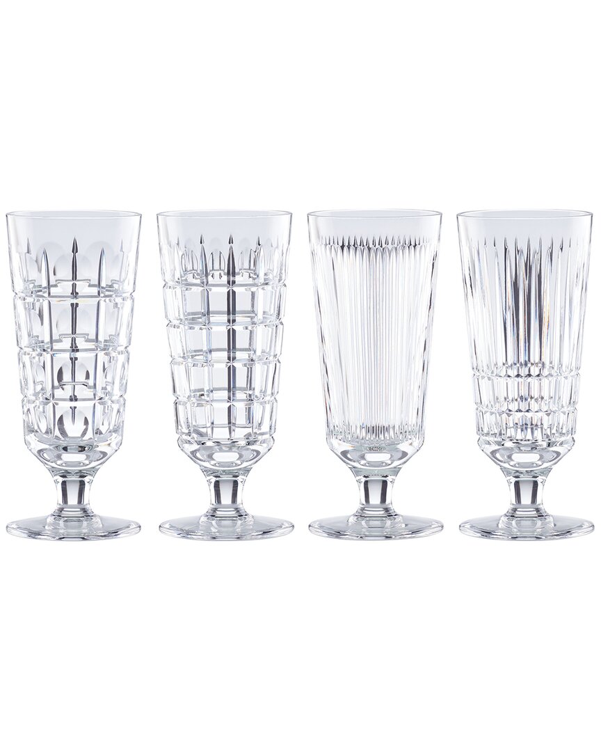 Reed And Barton Discontinued  New Vintage 4pc Iced Beverage Glass Set In Clear