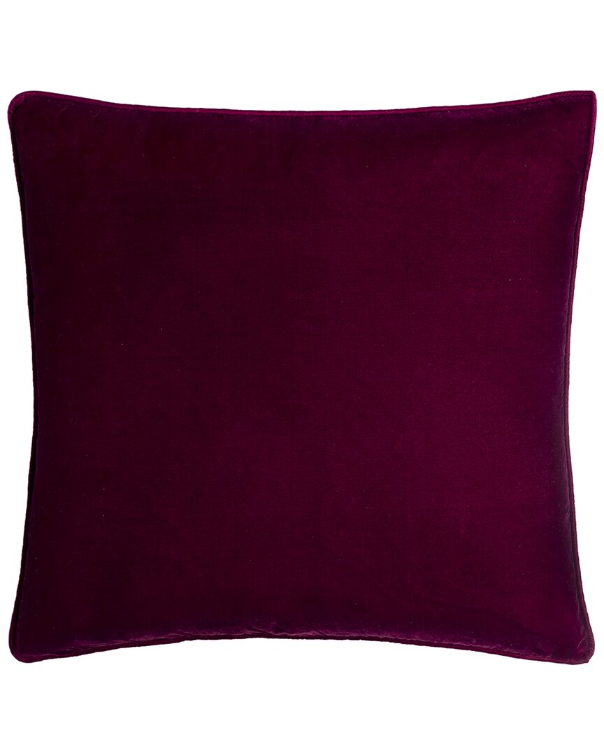 Shop Surya Velvet Down Pillow In Purple
