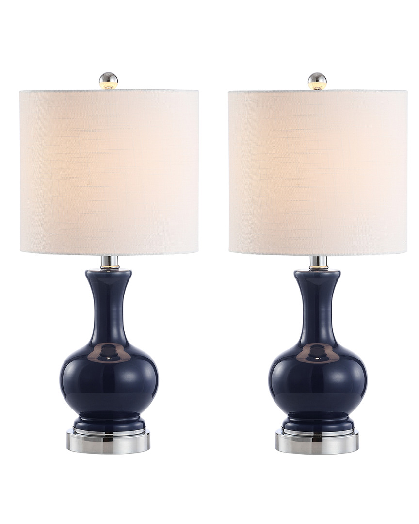 Shop Jonathan Y Cox 22in Metal Glass Led Table Lamp