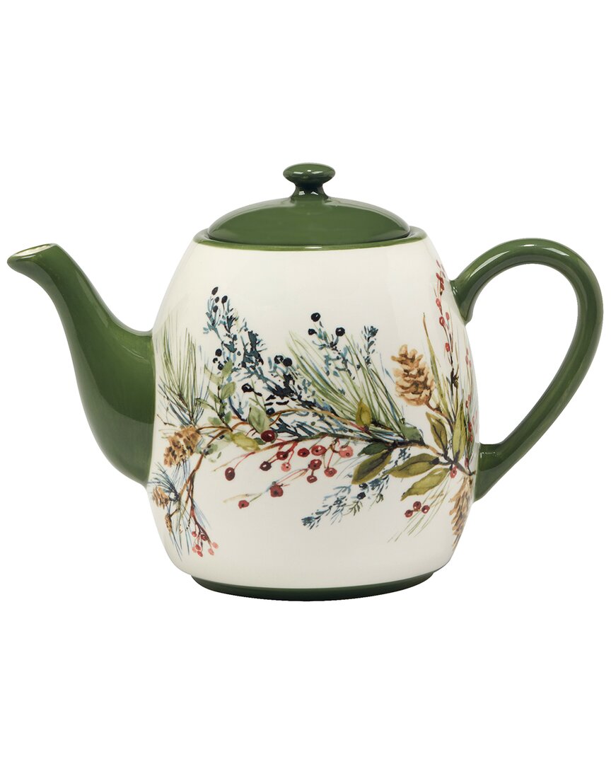 Certified International Winters Forest Teapot
