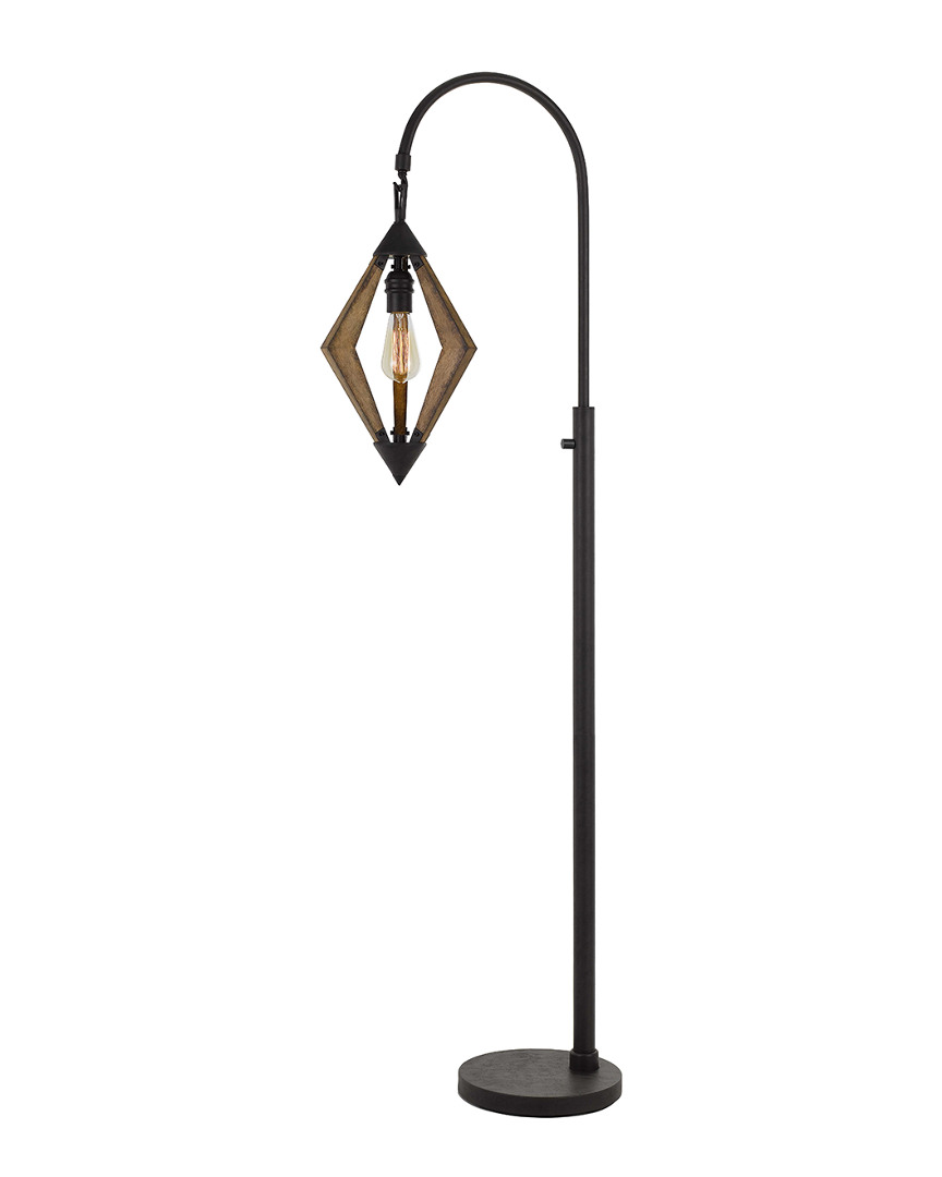 Cal Lighting Calighting Valence Metal And Pine Wood Floor Lamp