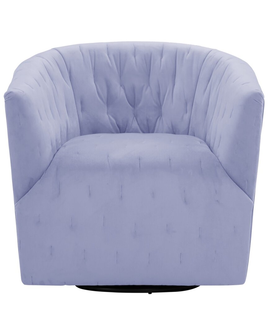 Shabby Chic Kaitlin Swivel Accent Chair In Lilac