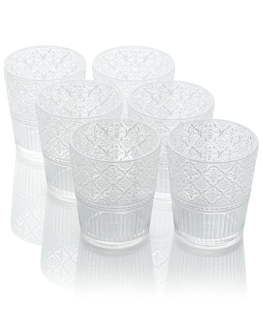 Certified International Set Of 6 Santa Fe 22oz Acrylic Ice Tea Glasses