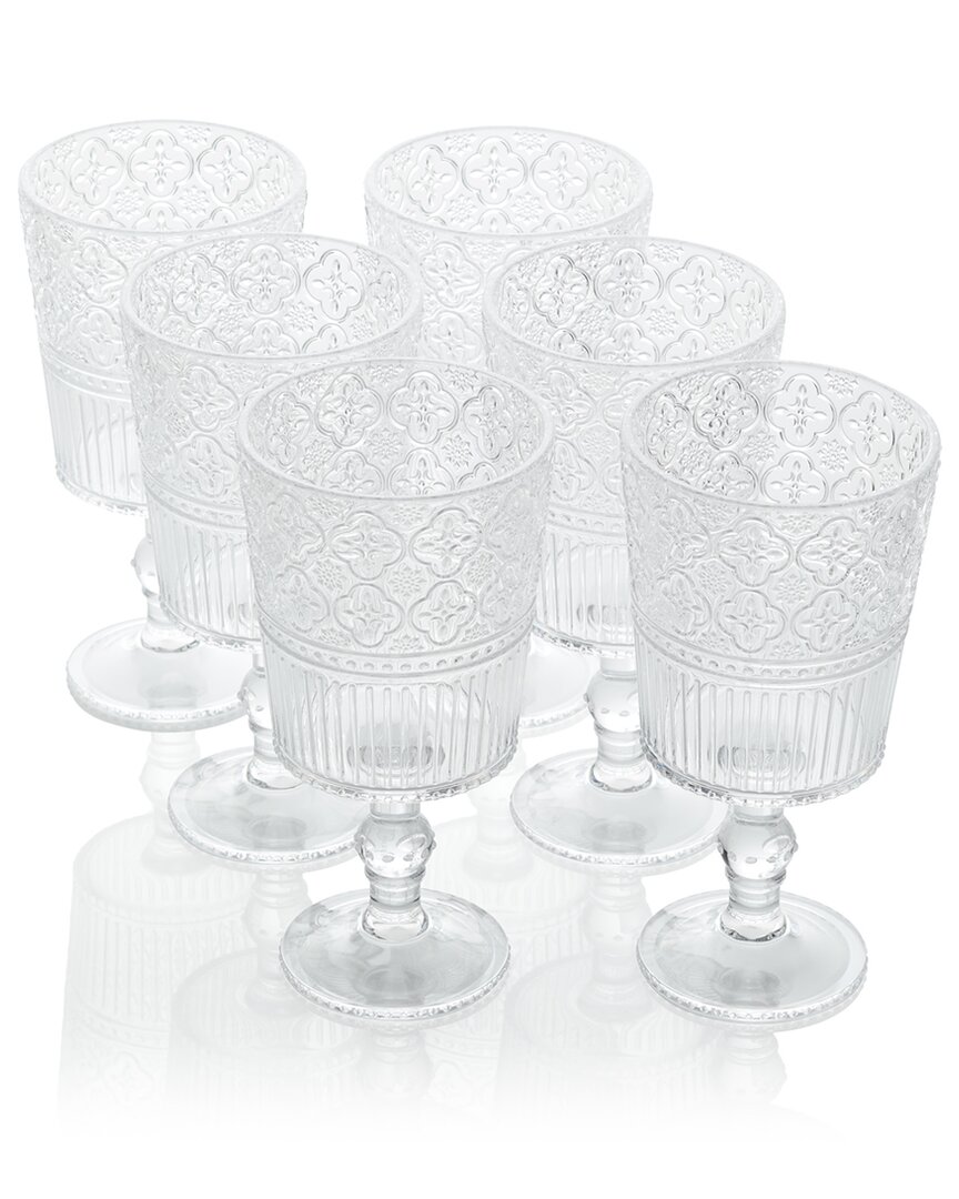 Certified International Set Of 6 Victoria 14oz Acrylic All Purpose Goblets