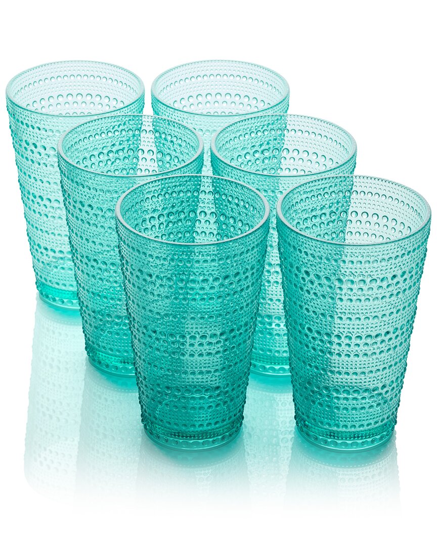 Certified International Set Of 6 Santa Fe 22oz Acrylic Ice Tea Glasses