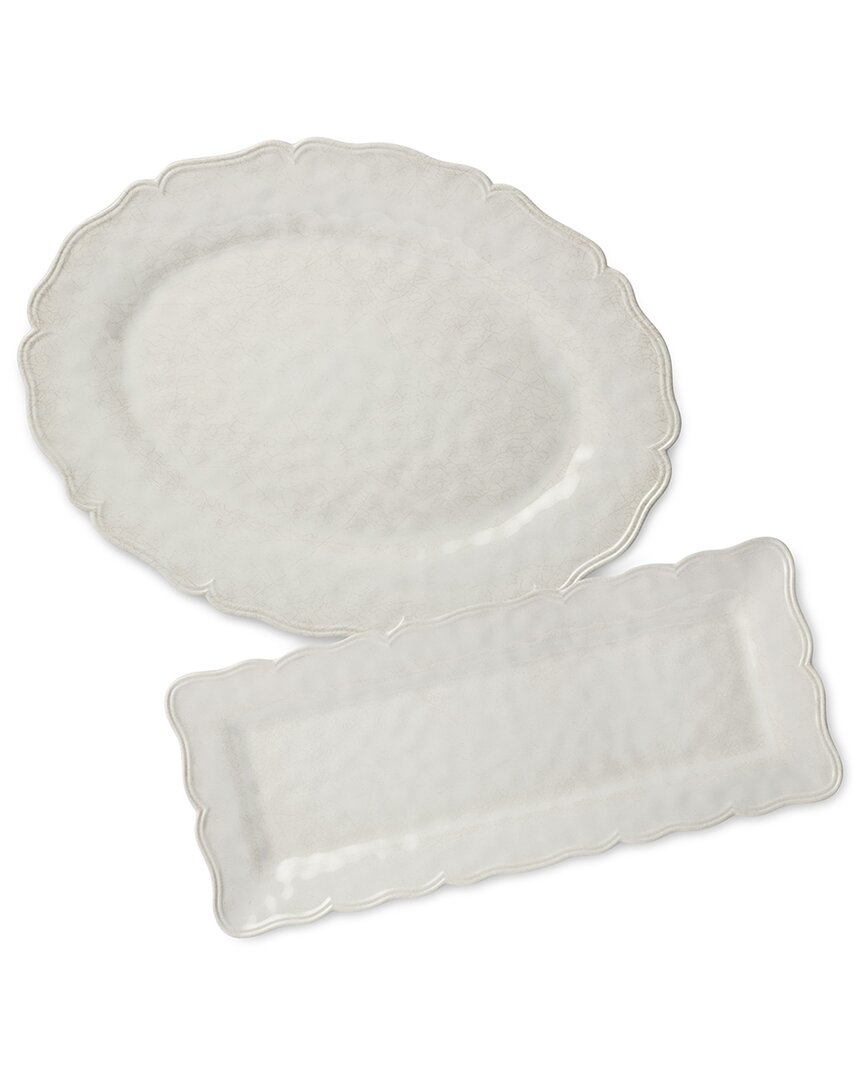 Certified International Isabella Melamine 2pc Platter Set
