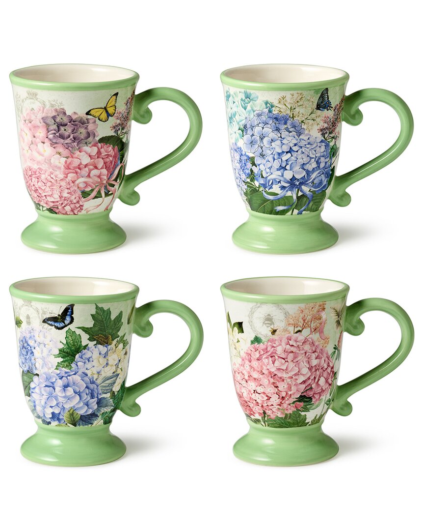 Certified International Set Of 4 Garden Path 14oz Mugs