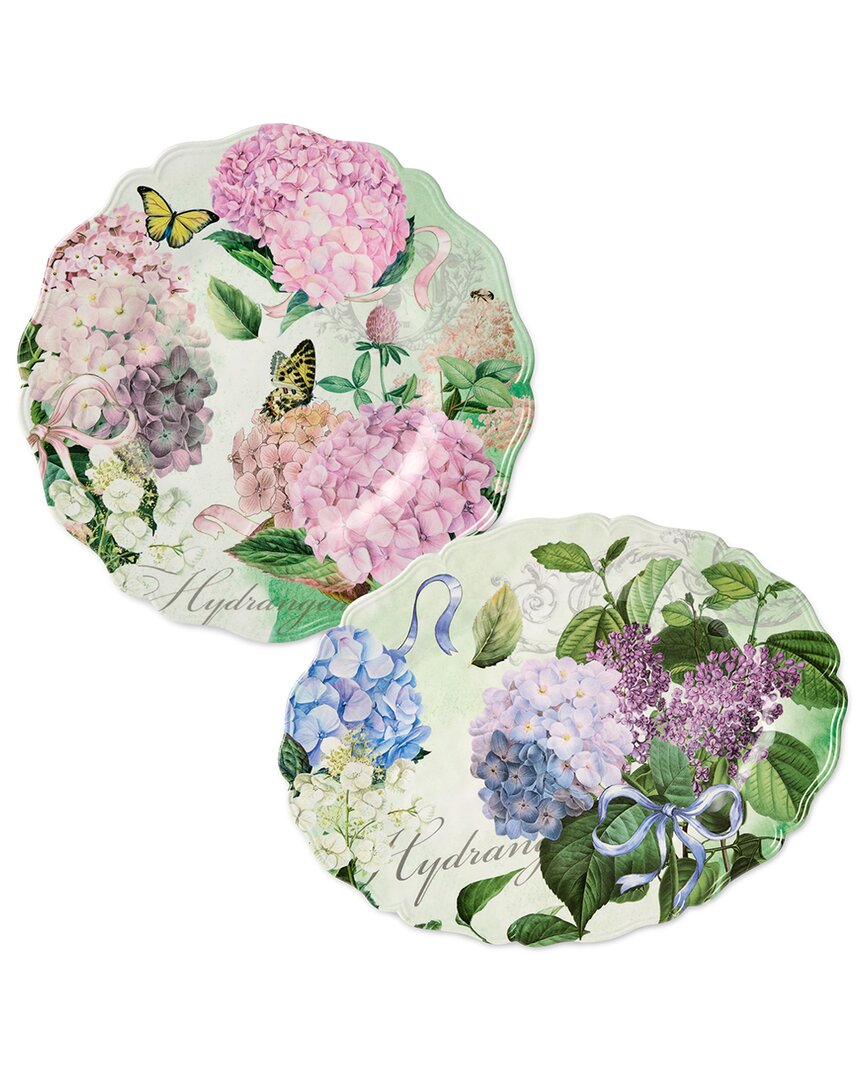 Certified International Garden Path Melamine 2pc Platter Set