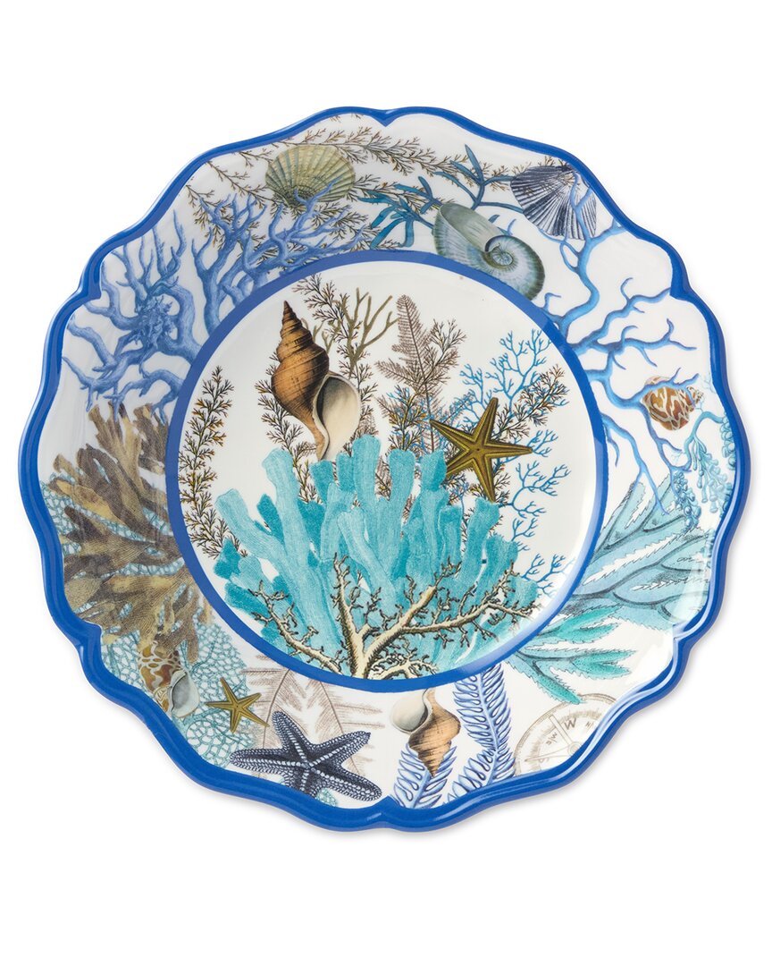 Certified International Set Of 4 Blue Lagoon Melamine All Purpose Bowls