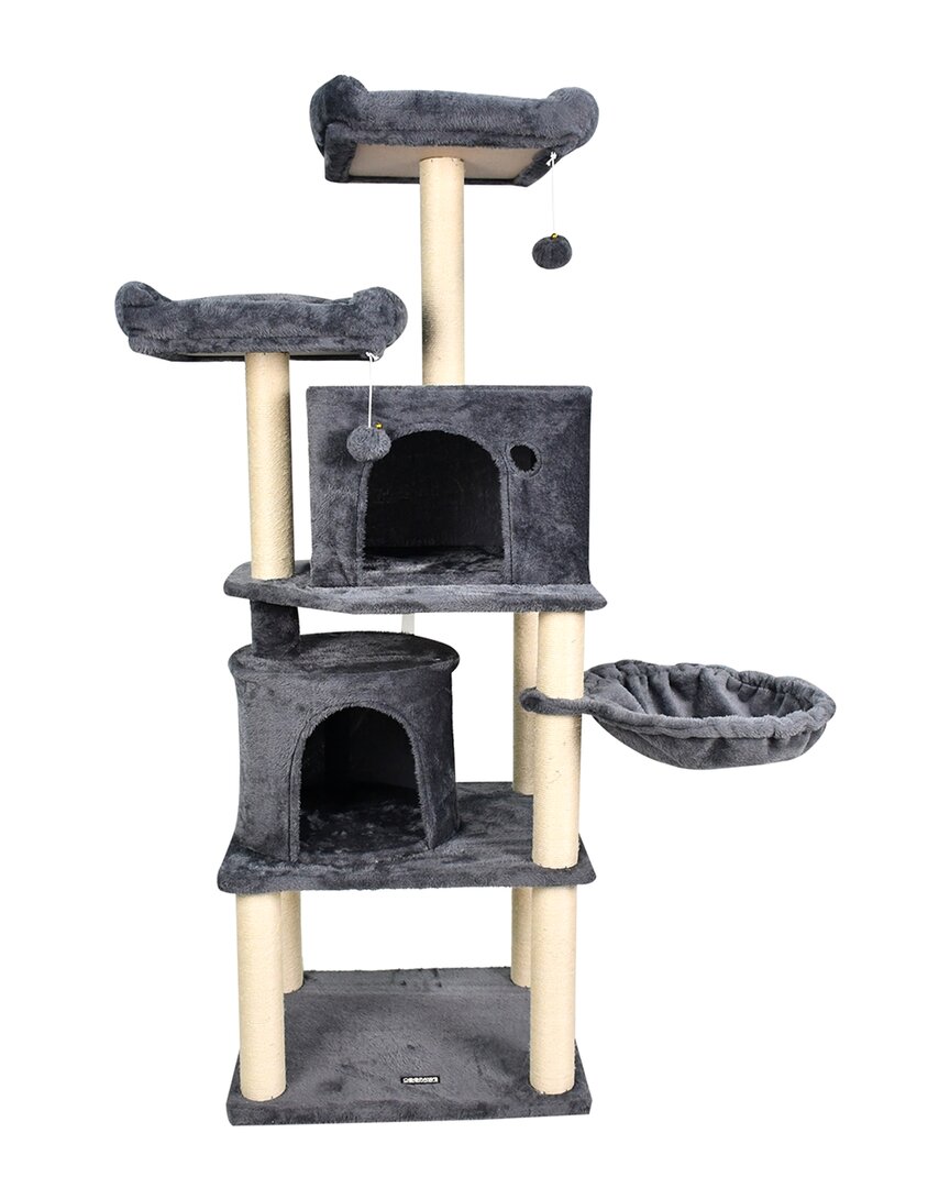 Jespet Multi-level 60in Furry Cat Tree & Condo