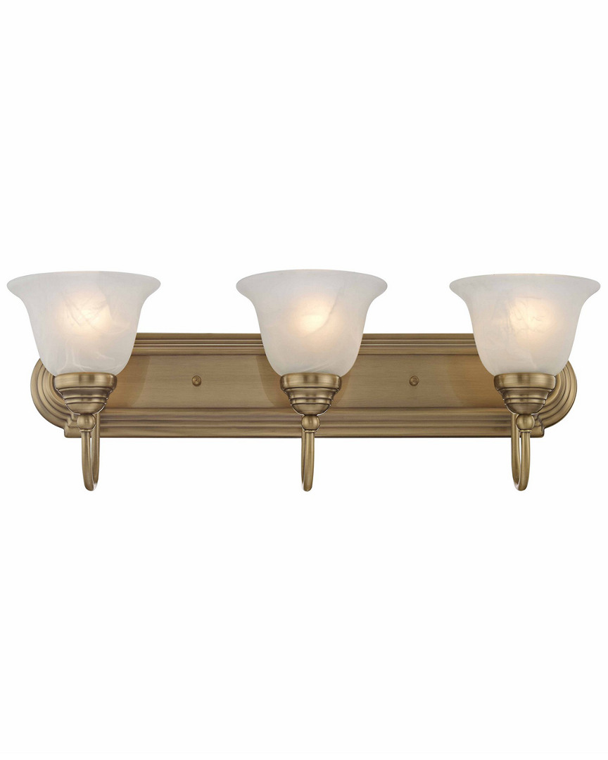 Livex Lighting Livex Belmont 3-light Antique Brass Bath-light