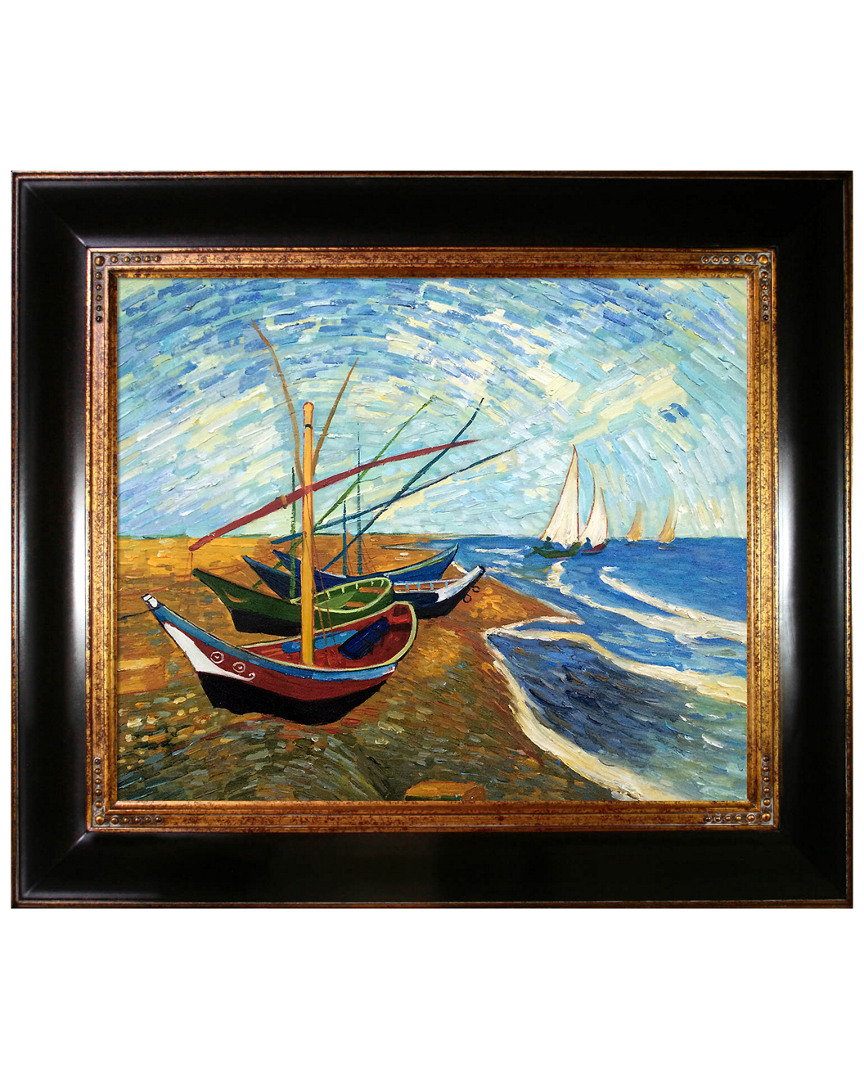 Museum Masters Fishing Boats On The Beach At Saintes-maries Framed Oil ...