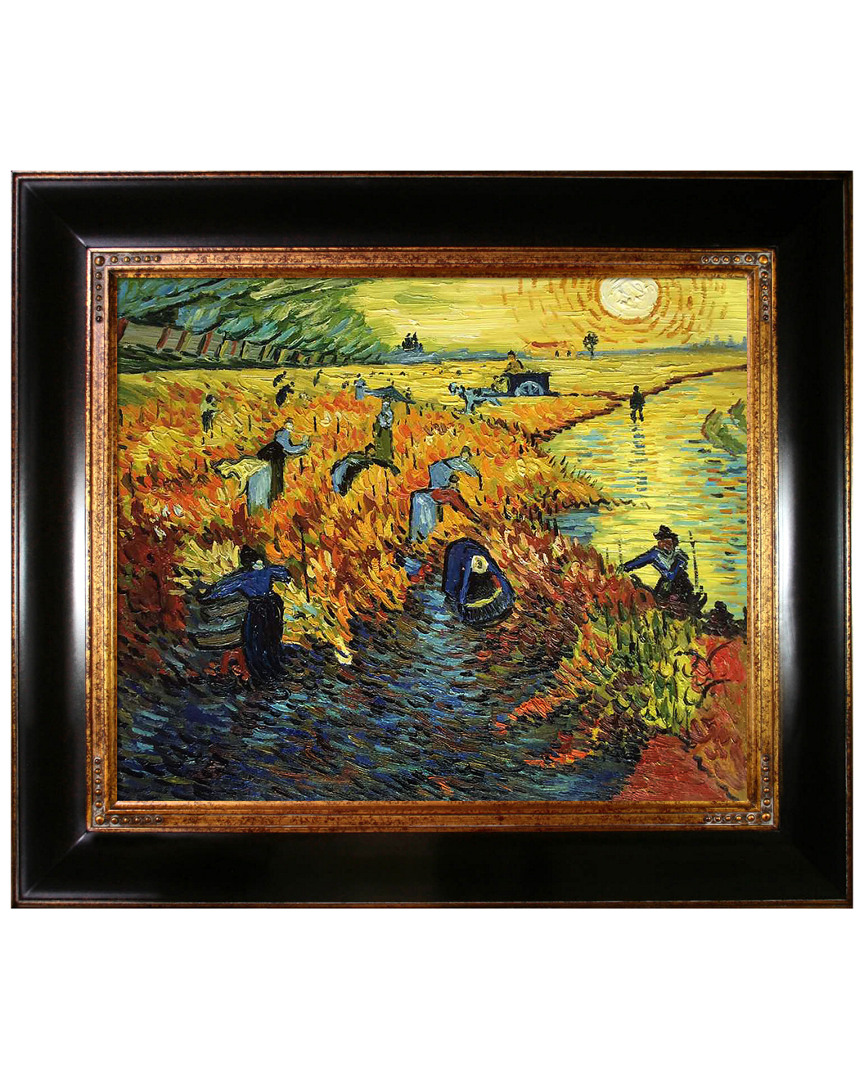 Museum Masters Red Vineyards At Arles Framed Oil Reproduction By Vincent Van Gogh