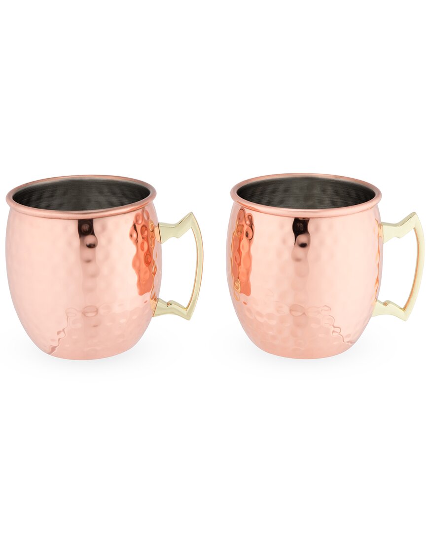 Shop True Set Of 2 Hammered Moscow Mule Copper Mugs