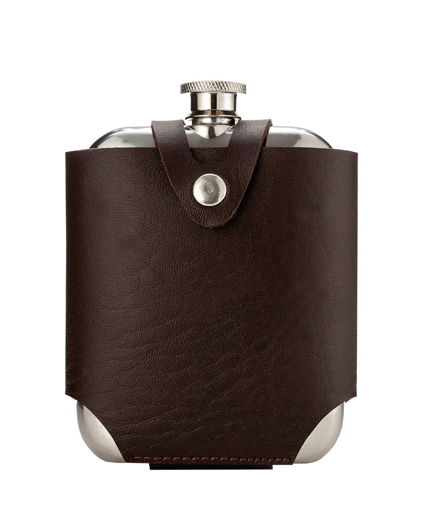 VISKI ADMIRAL STAINLESS STEEL FLASK AND TRAVELING CASE