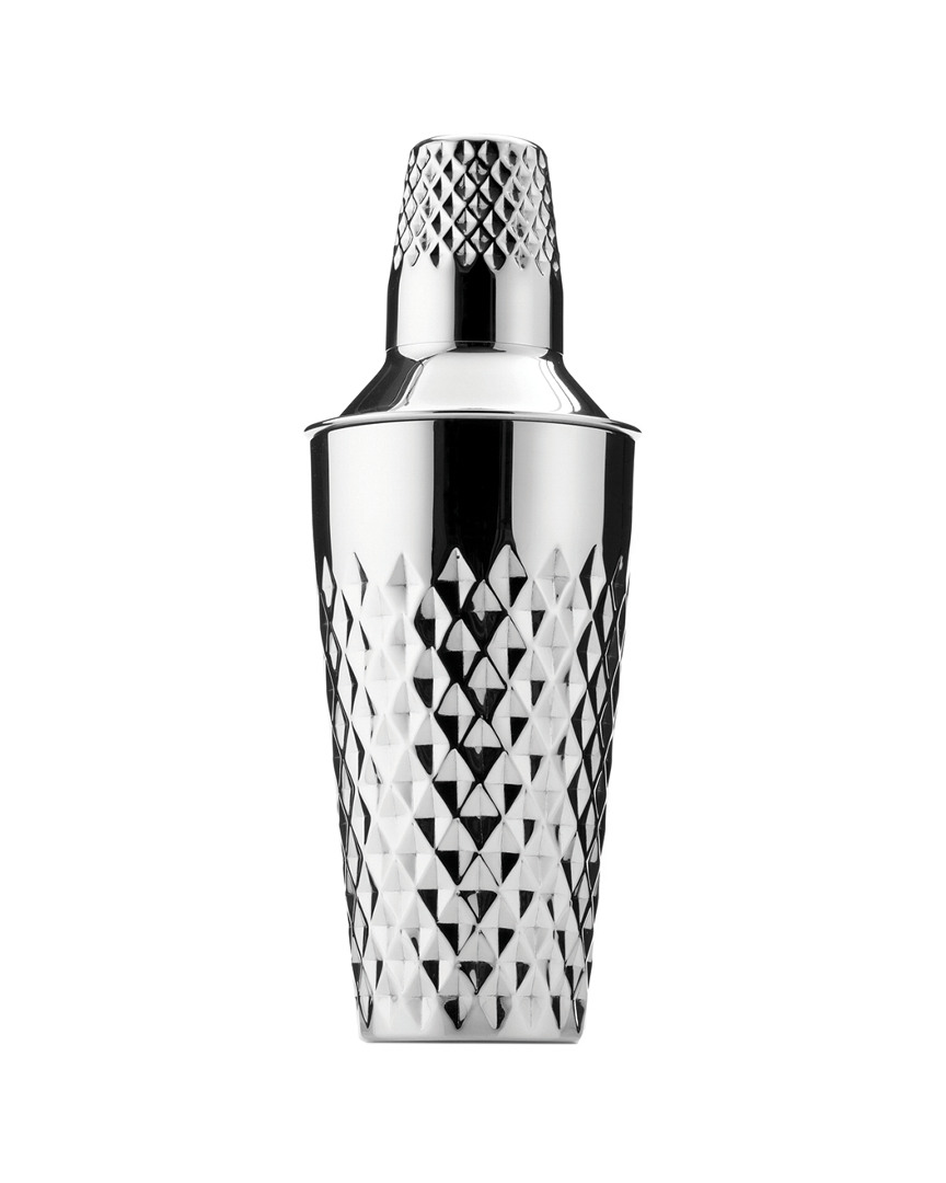 Viski Admiral Stainless Steel Faceted Cocktail Shaker In Silver