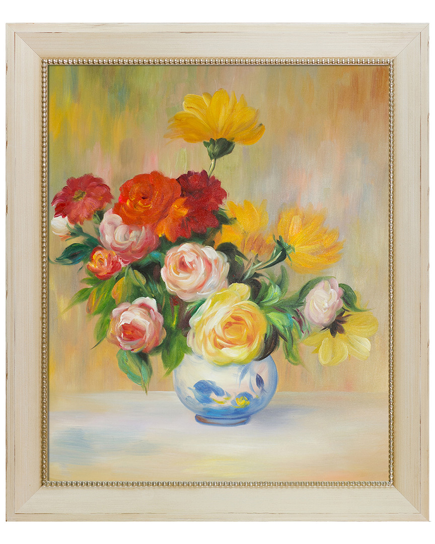 Overstock Art La Pastiche By Overstockart Vase Of Roses And Dahlias By Pierre-auguste Renoir