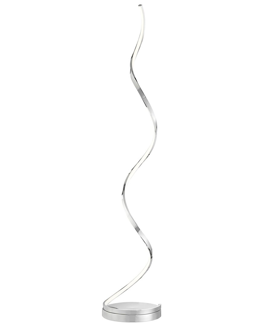 Finesse Decor Modern Spiral Led 61in Floor Lamp In Silver