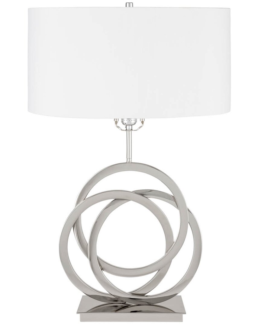 Finesse Decor Chrome Circles Table Lamp In Silver