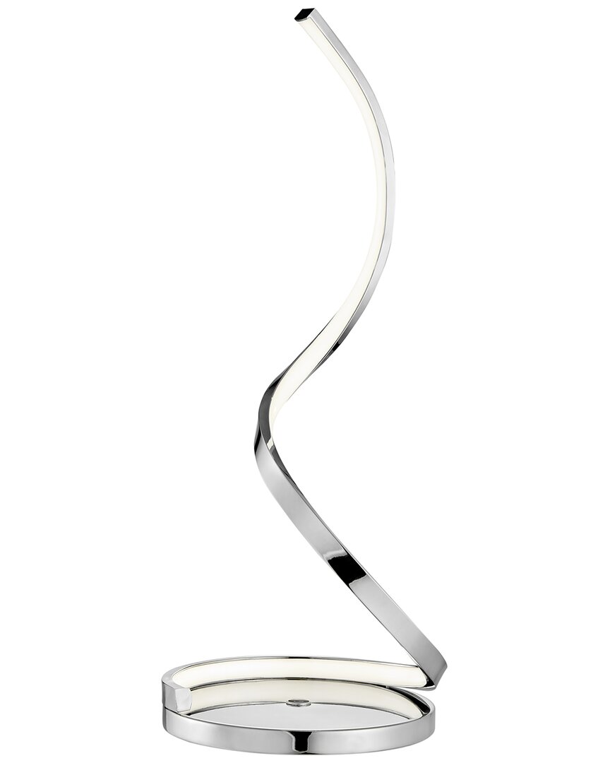 Shop Finesse Decor Modern Spiral Led Table Lamp In Silver