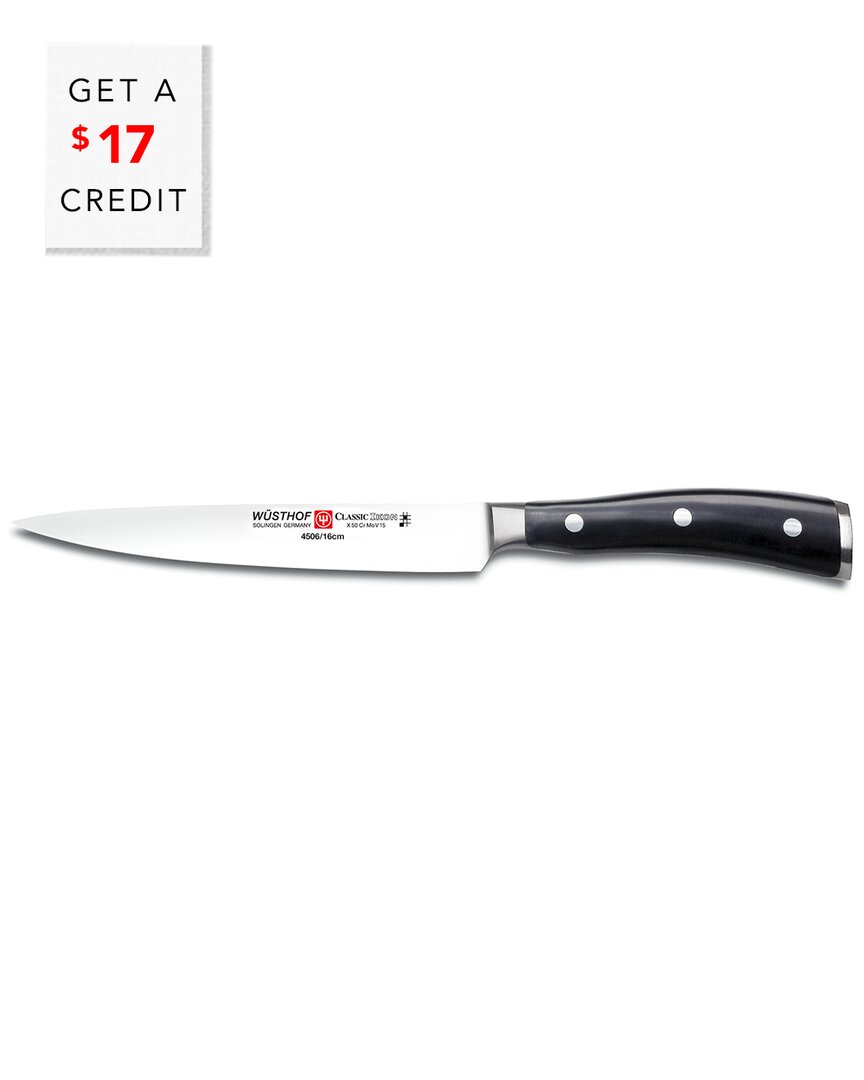 Wusthof 6in Classic Ikon Utility Knife With $17 Credit In Black