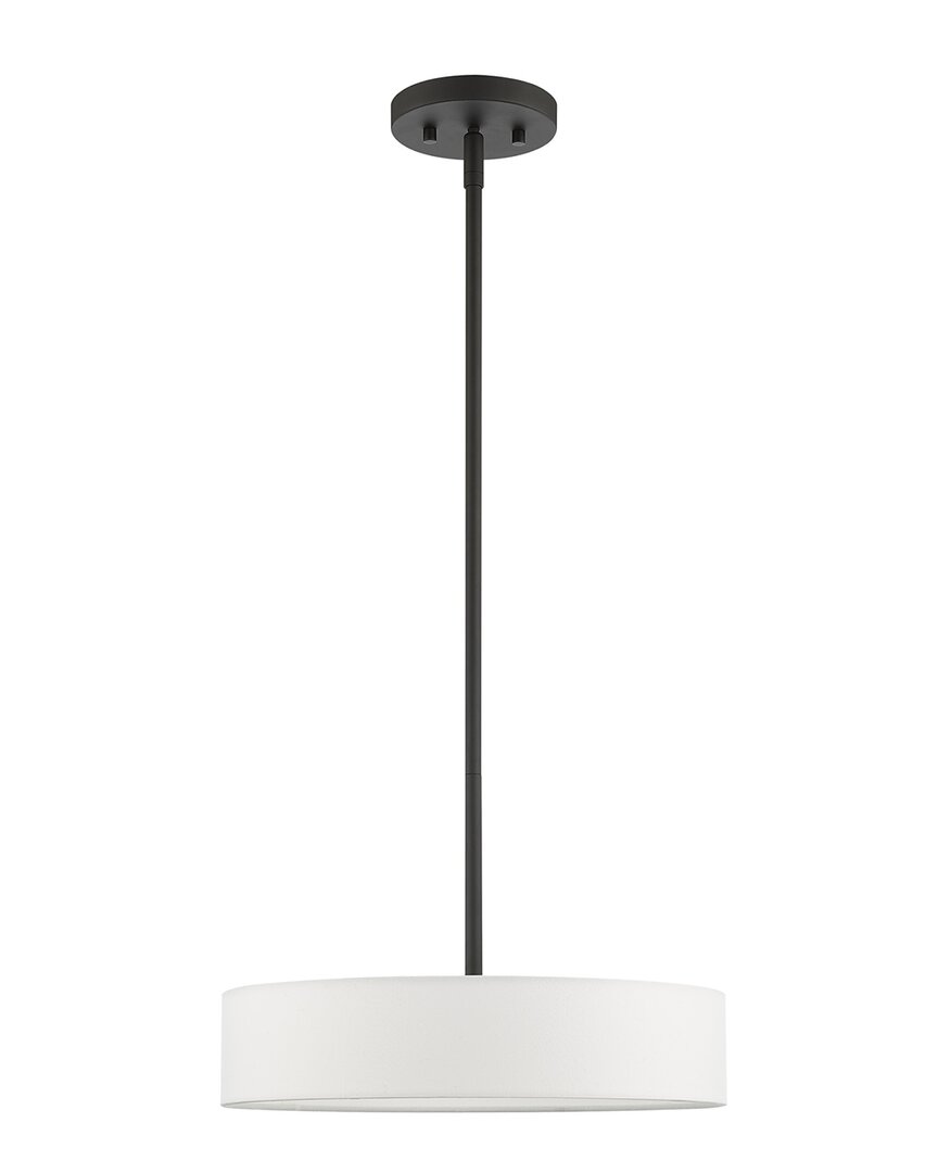 Livex Lighting 4-light Black With Brushed Nickel Accents Pendant