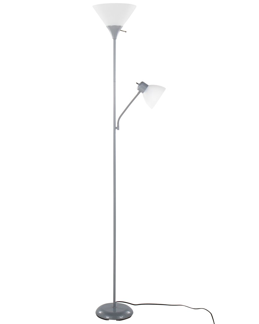 Lumisource Dual 72 Contemporary Metal Floor Lamp In Silver M In Metallic