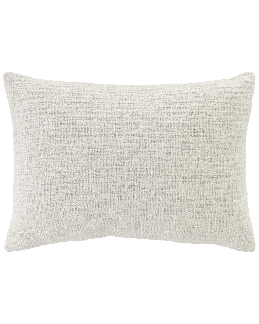 Classic Home Overdyed Woven Textured Fable Throw Pillow In White