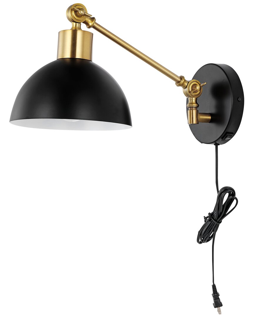 Jonathan Y Lisa 18in Usb Charging Port Led Sconce In Black
