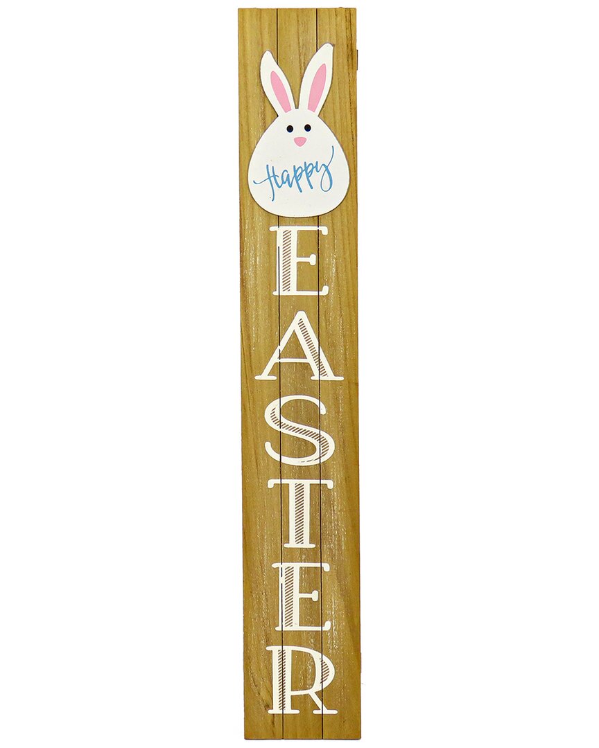 National Tree Company 43in Easter Bunny Porch Sign Decor In Brown