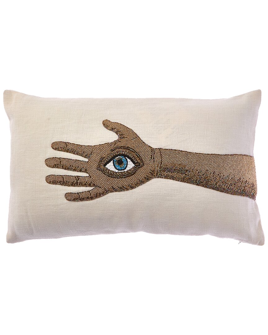 Jonathan Adler Us Palmistry Beaded Pillow - 12' X 20' In Multi