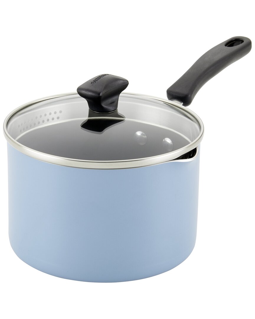 Farberware Diamondmax 3qt Nonstick Saucepan With Straining Lid In Blue