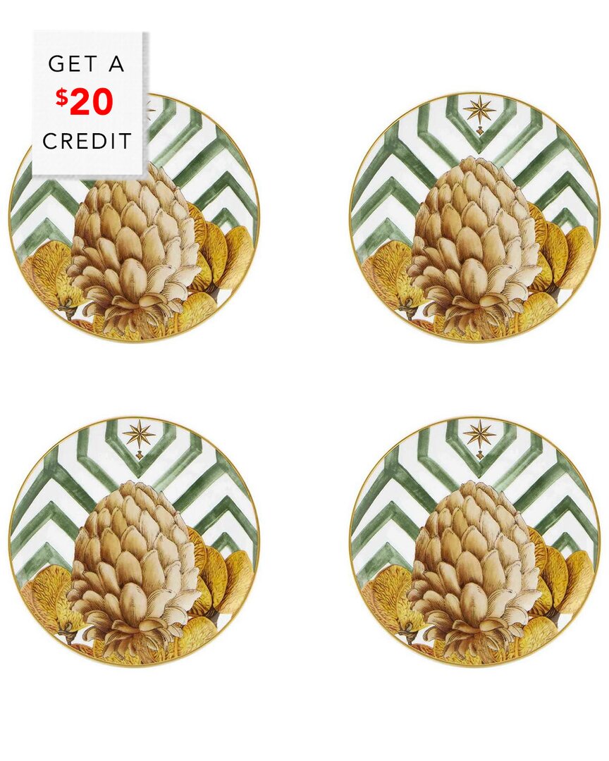 Vista Alegre Amazonia Bread And Butter Plates (set Of 4) With $20 Credit In Multi