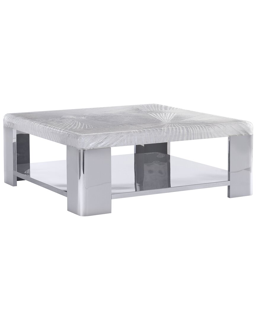 Bernhardt Aura Cocktail Table In Silver