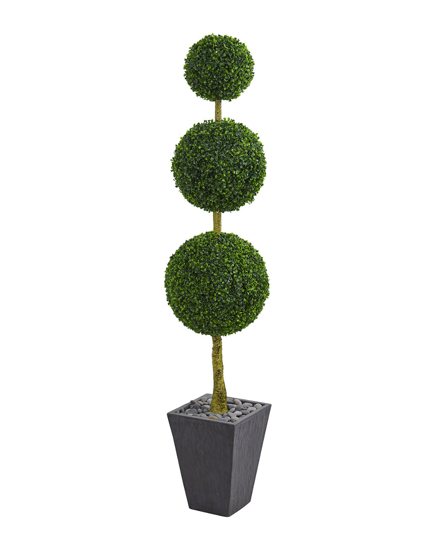 NEARLY NATURAL NEARLY NATURAL 6FT BOXWOOD TRIPLE BALL TOPIARY ARTIFICIAL TREE