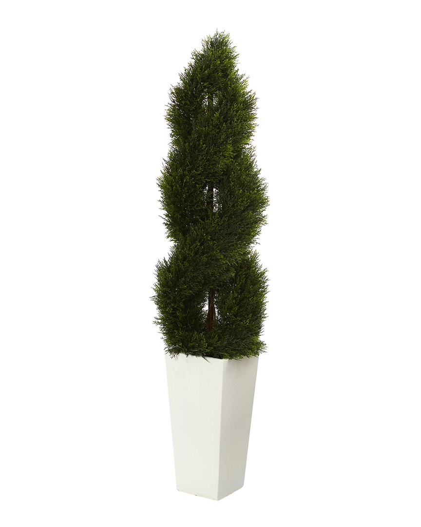 Nearly Natural 5.5ft Double Pond Cypress Spiral Topiary Artificial Tree
