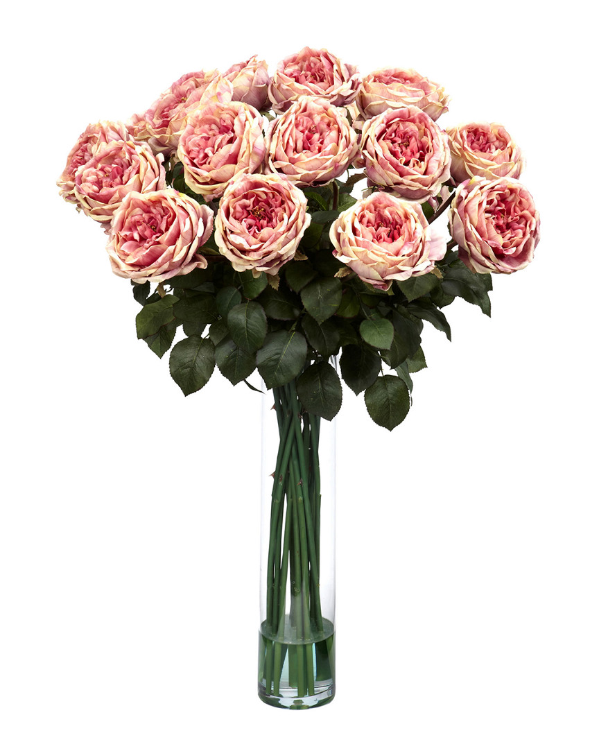 NEARLY NATURAL NEARLY NATURAL FANCY ROSE SILK FLOWER ARRANGEMENT