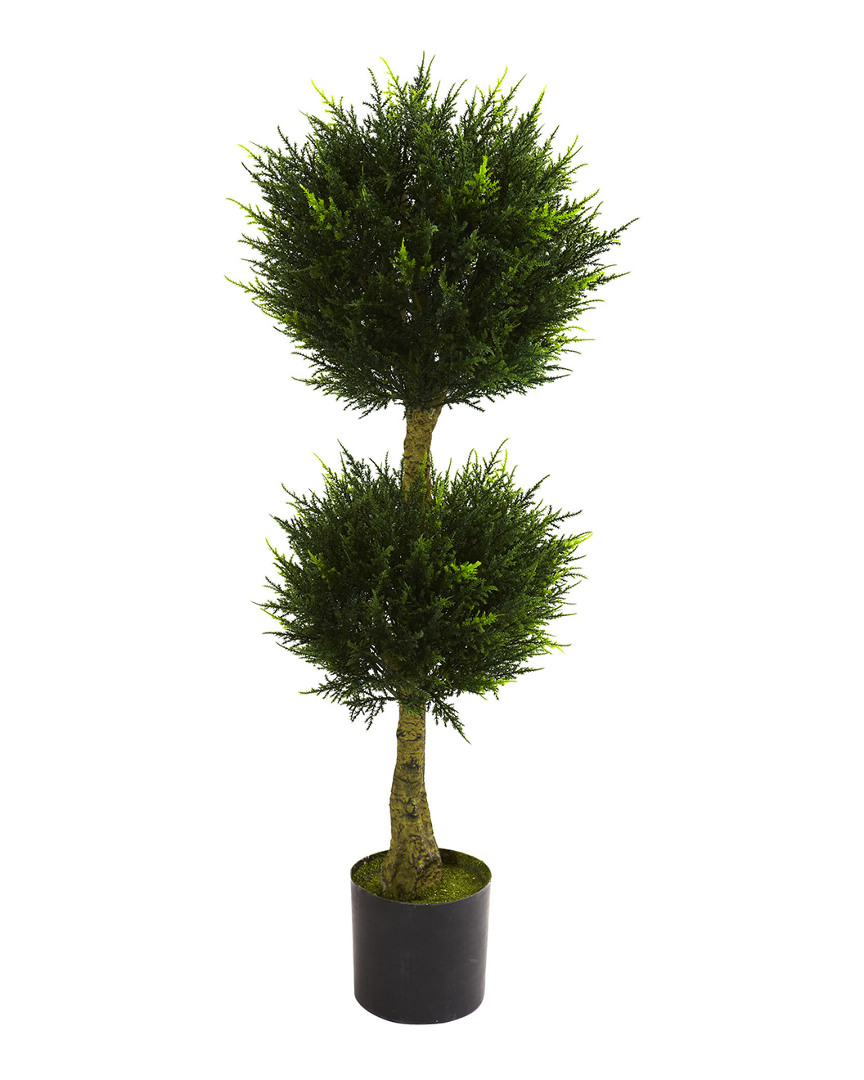 Nearly Natural 4ft Double Ball Cypress Topiary Uv Resistant