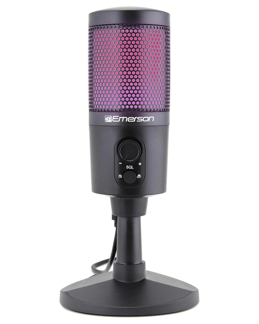 Emerson Usb Gaming & Streaming Microphone With Rgb Lighting