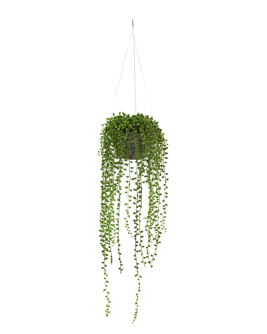 Nearly Natural String Of Pearl Artificial Plant Hanging Basket