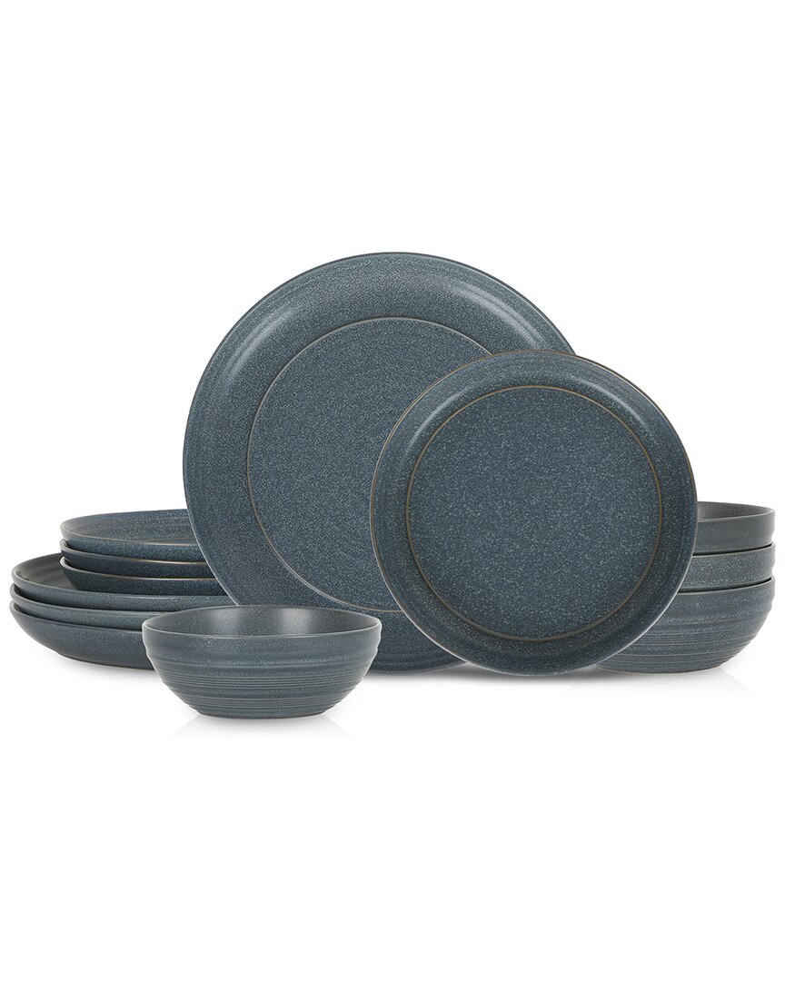 Stone Lain Elio 12pc Dinnerware Set Blue