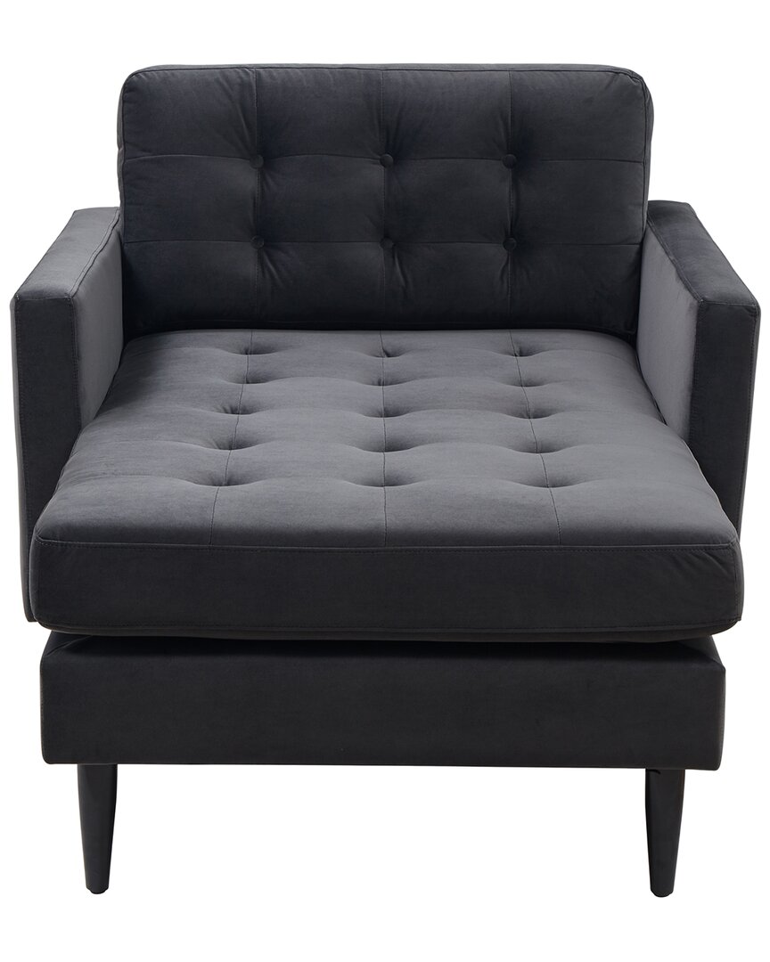Safavieh Couture Curtis Tufted Chaise In Grey