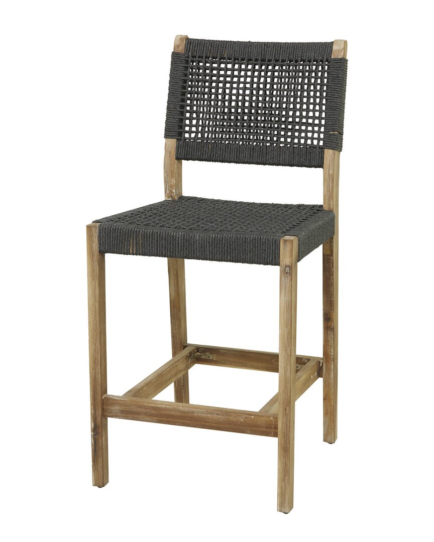 Peyton Lane Dark Grey Wood Contemporary Counter Stool