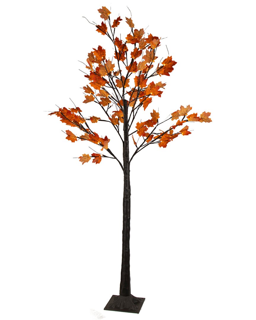 NORTHLIGHT NORTHLIGHT 6FT LED LIGHTED AUTUMN HARVEST MAPLE LEAF TREE - WARM WHITE LIGHTS