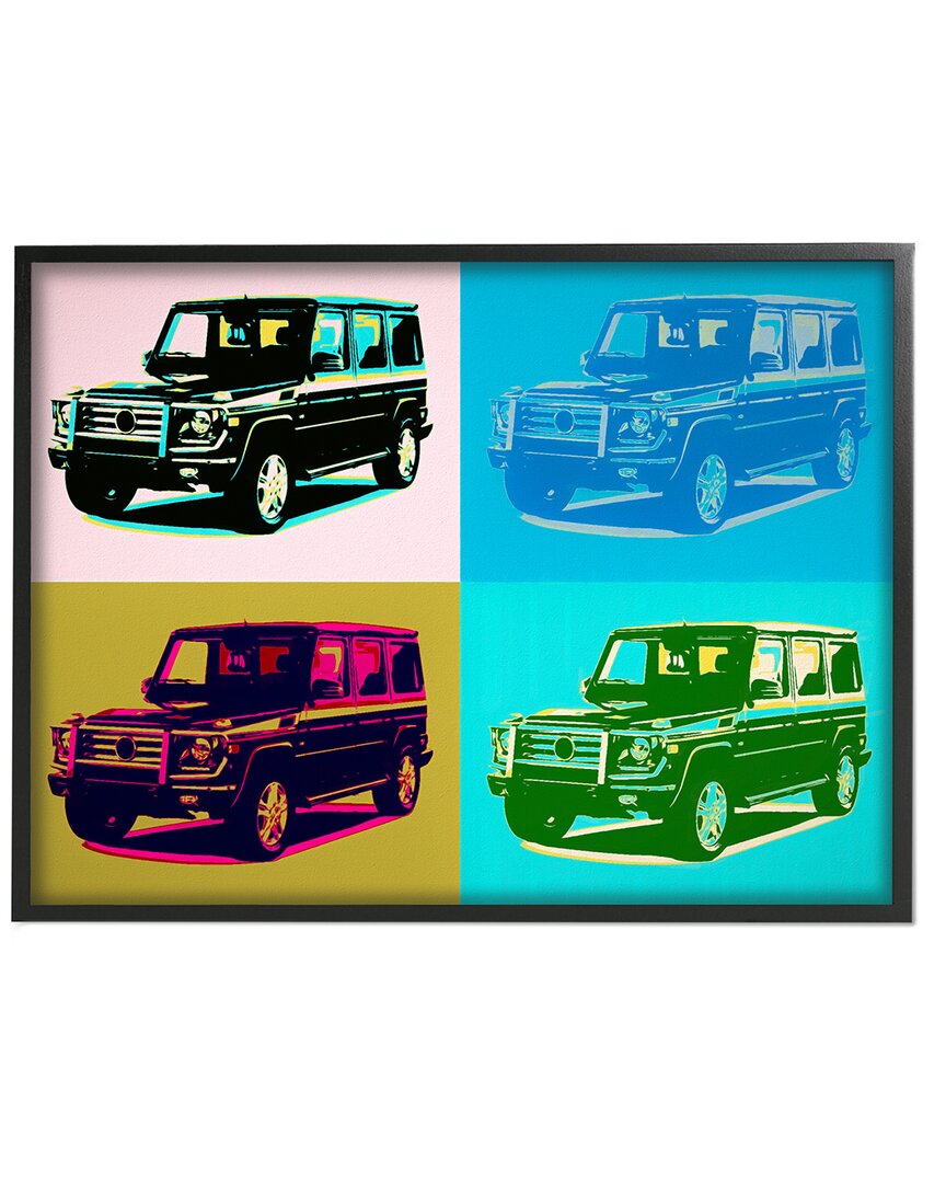 Stupell Retro Pop Vintage Utility Safari Truck Blue Pink By Daniel Sproul Wall Art