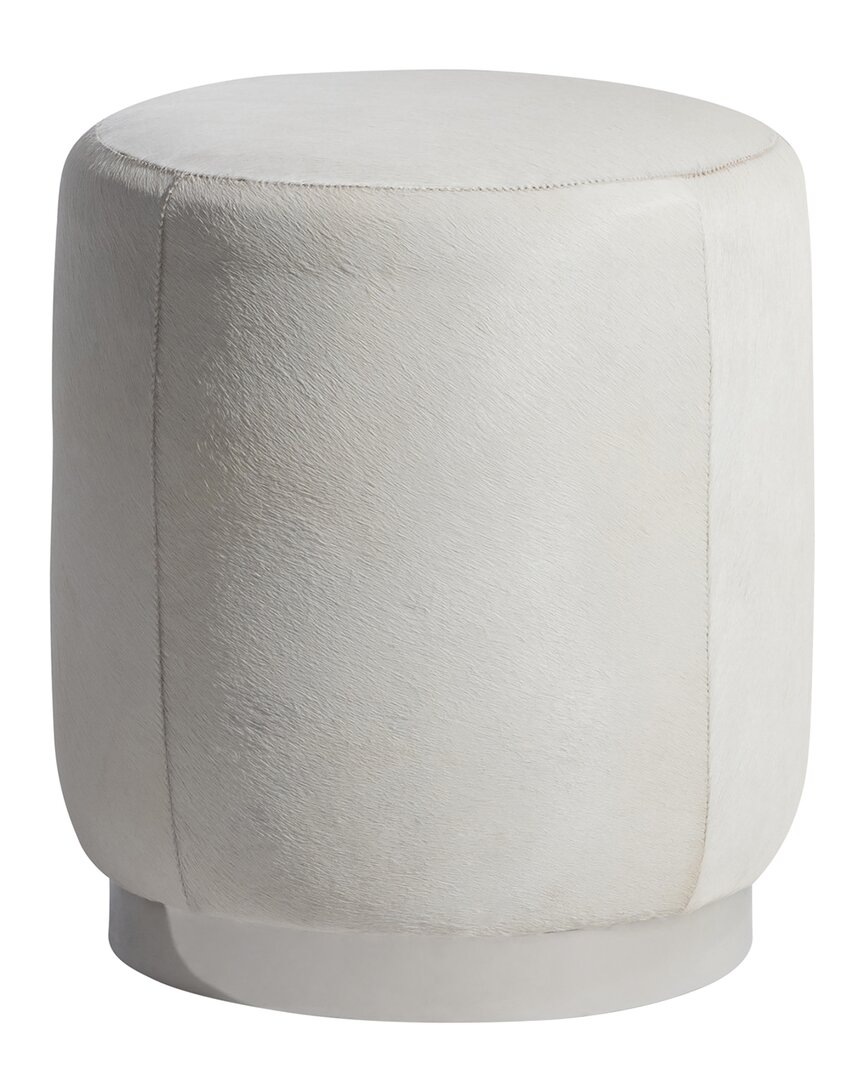 Bernhardt Ash Fabric Ottoman In White