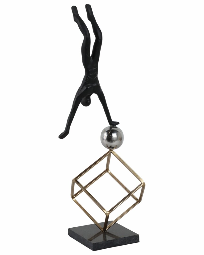 Sagebrook Home 19x7 Gymnast On Ball & Cube