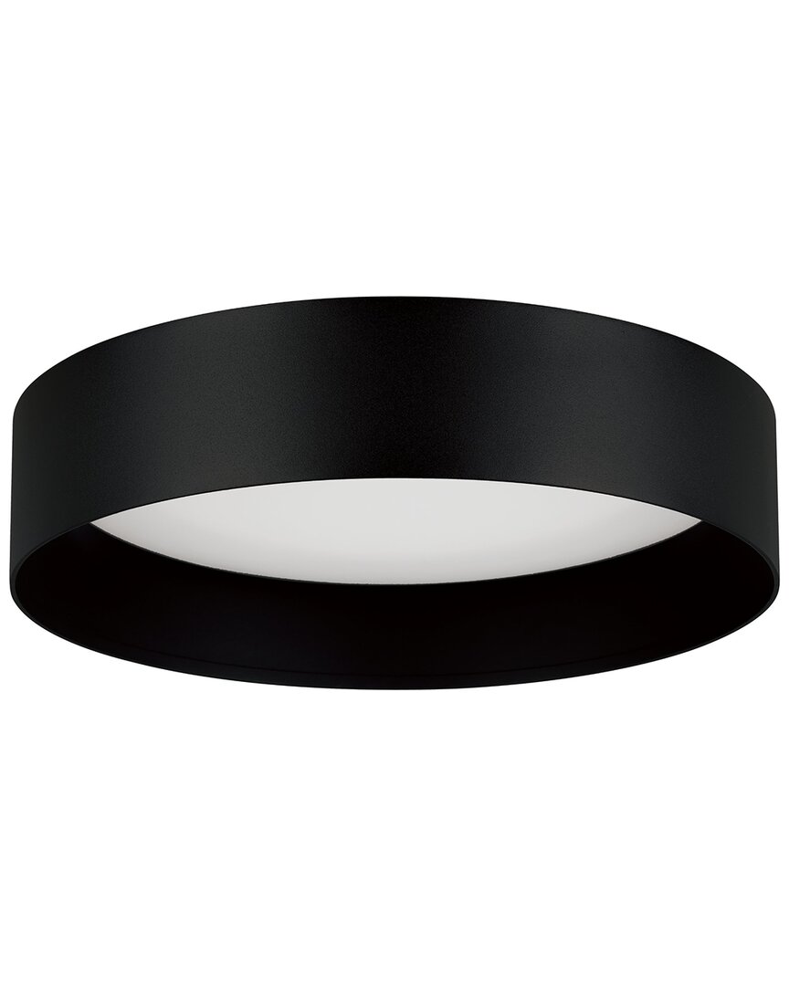 Eglo Ester 1 Light Integrated Led Ceiling Light With Black Finish & White Acrylic Shade