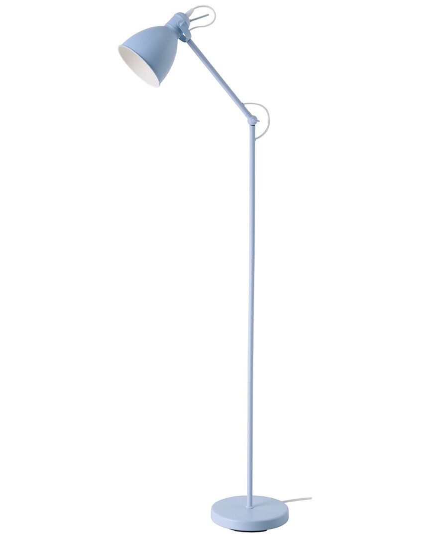 Eglo Priddy 1 Light Floor Lamp With Blue Finish & Blue Metal Shade